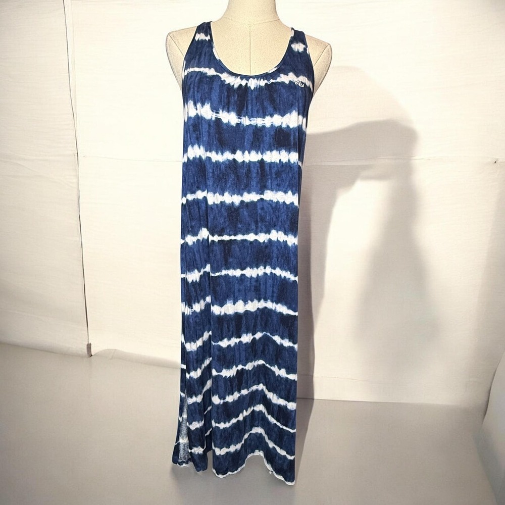 Ralph Lauren Racerback Midi Dress Blue Tie Dye Resort Wear Summer Swim Cover Up